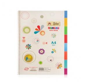 Lotus Spiral Binding Ruled Colour Note Book, Size: A4 (42 Pages)